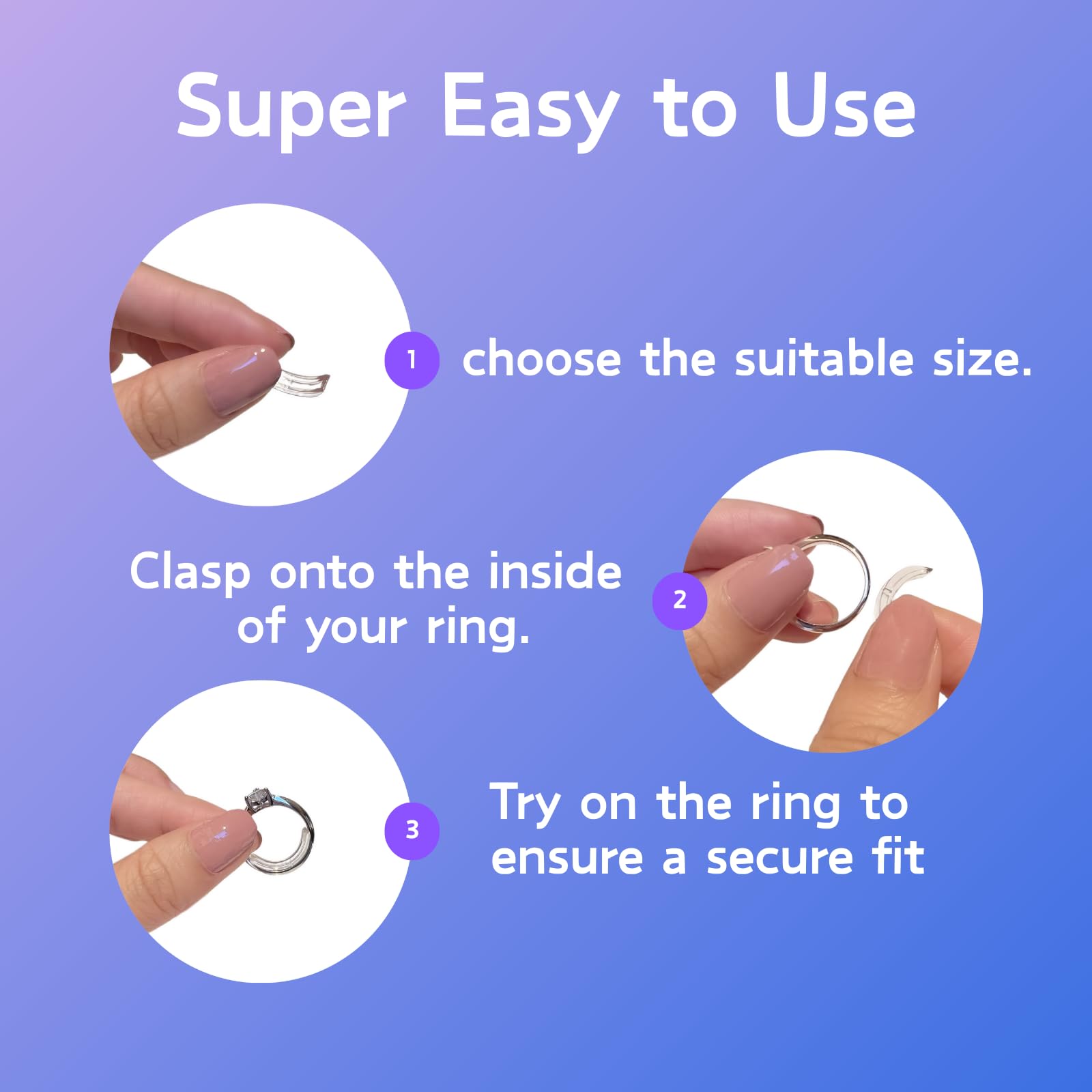 GFJAOND Ring Size Adjuster for Loose Rings 12 Pack | Invisible Ring Guard Insert & Spiral Resizer Kit | Comfort Fit for Women/Men (12 Sizes + Polishing Cloth)