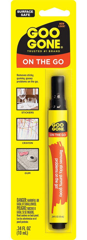 Goo Gone on the Go Pen – Klebstoffentferner – Entfernt schnell hartnäckige Aufkleber, Wachsmalstifte, Klebeband und mehr