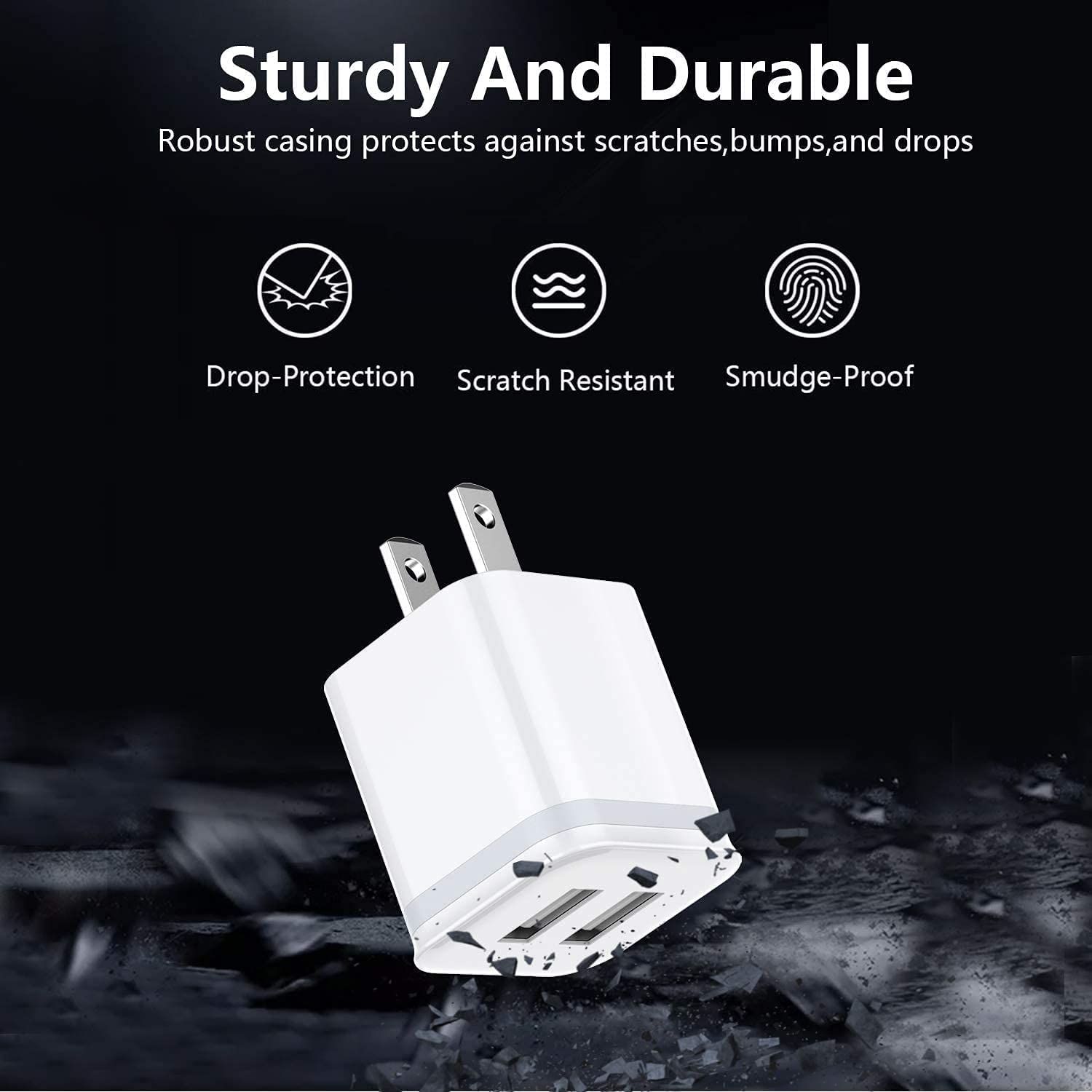 USB Wall Charger, LUOATIP 3-Pack 2.1A 5V Dual Port Cube Power Adapter Plug Block Charging Box Brick for iPhone 13 12 11 Pro Max SE XS XR X 8 7 6 6S Plus, Galaxy, LG, Moto, Android Phones
