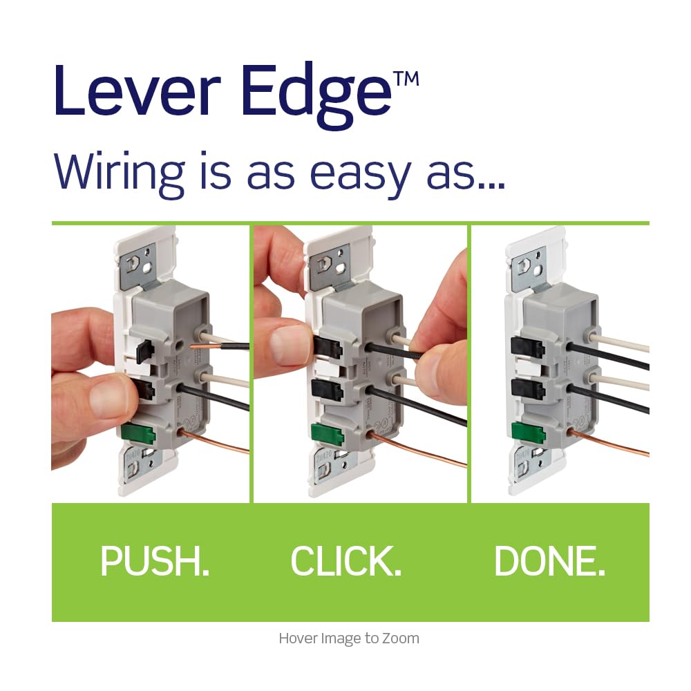 Leviton Decora Edge 15 Amp Tamper-Resistant Duplex Wall Outlet, 10-Pack, E5325-MW, White