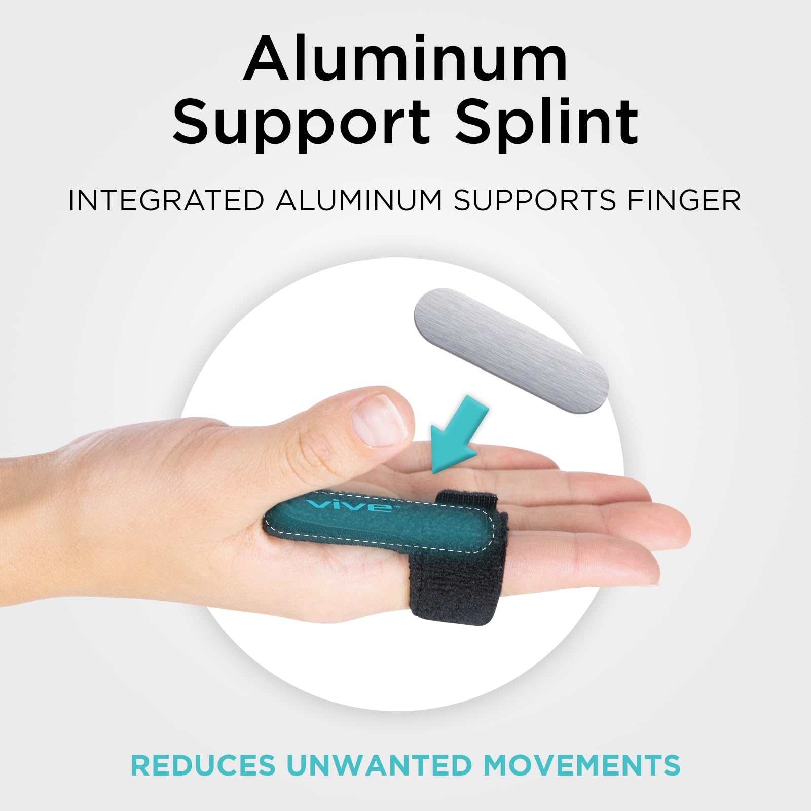 Vive Trigger Finger Splint - Support Brace for Middle, Ring, Index, Thumb, Pinky, and Hands - Straightening Curved, Bent, Locked Stenosing Tenosynovitis Tendon Lock Release Knuckle Stabilizer - HSA/FSA