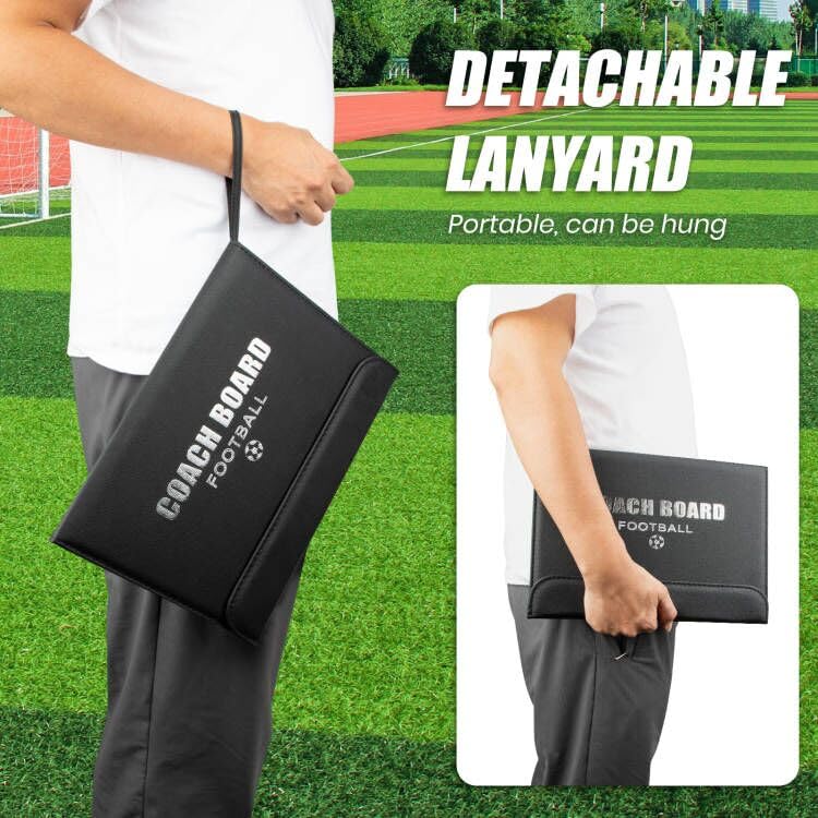 Soccer Coaching Board Soccer Coaches Clipboard Tactical Magnetic Board Kit with Dry Erase, Marker Pen and Zipper Bag (Football Board) (Soccer Coaching Board)