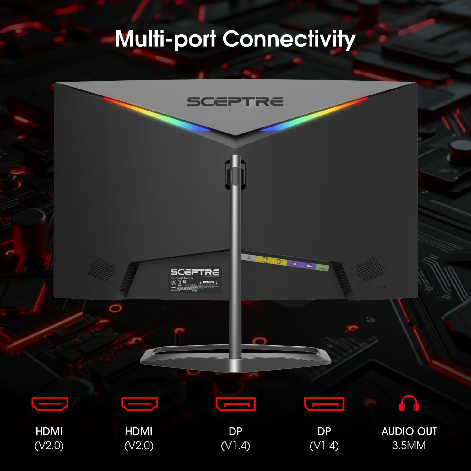 Sceptre New Curved 25-inch Gaming Monitor 240Hz 1500R HDMI x2 DP x2 Build-in Speakers 2025