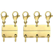 MKCYD Multi Necklace Layering Clasps Strong Magnetic Clasp, Gold Necklace Separator for Layering, Multiple Jewelry Closures for Layered Look