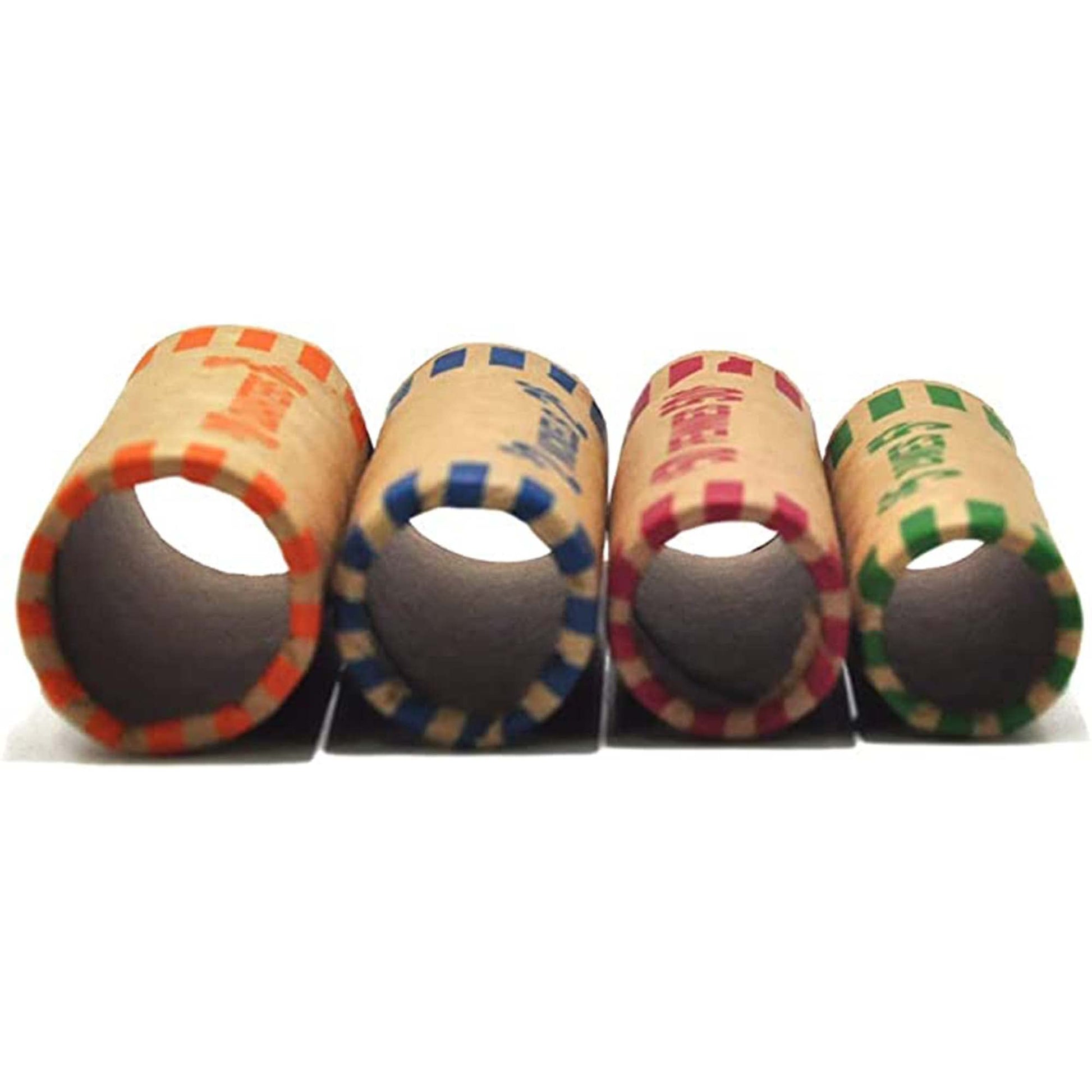 L LIKED Preformed Coin Wrappers Rolls (128 Assorted) - Quarters, Pennies, Nickels and Dimes