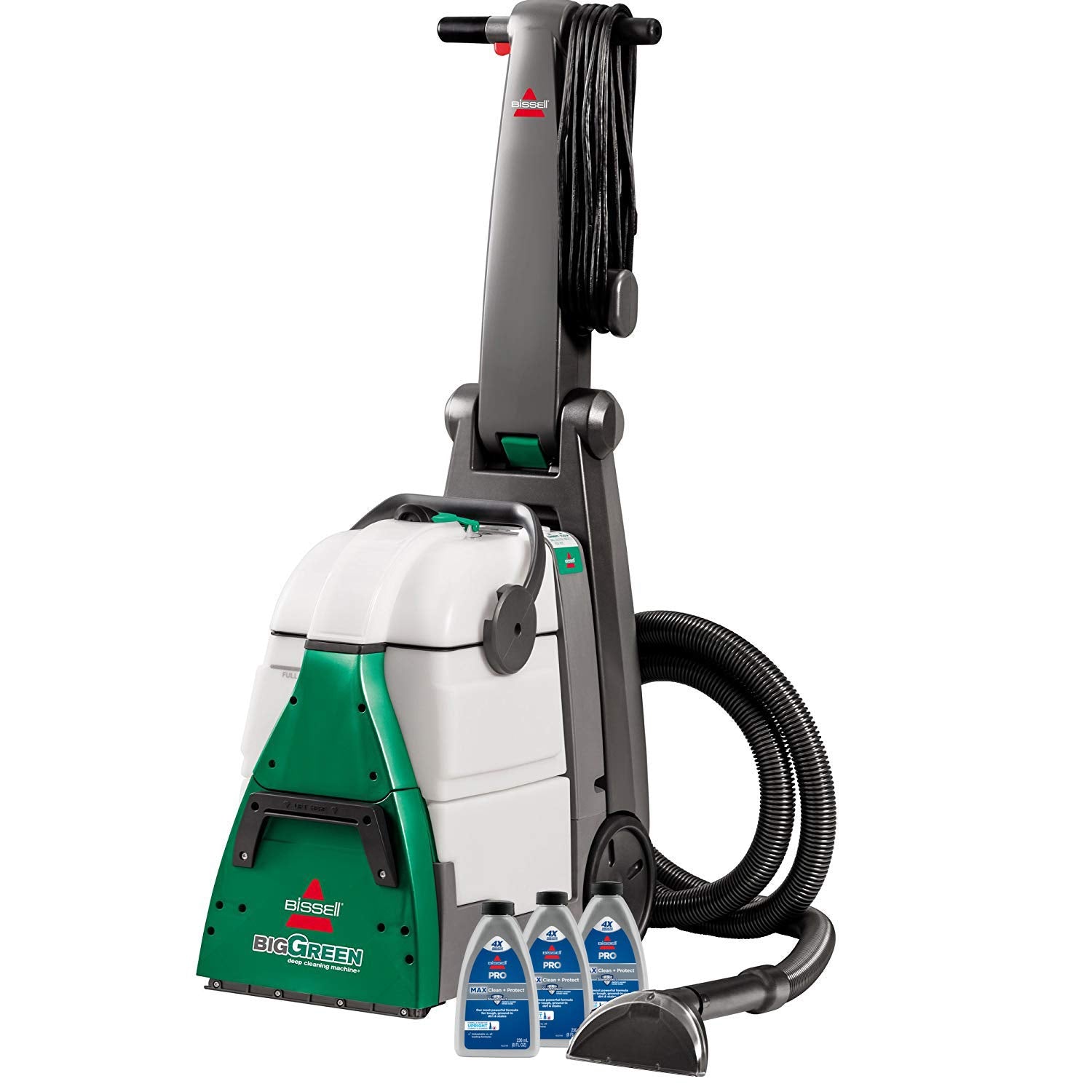 BISSELL Big Green Professional Carpet Cleaner with XL DirtLifter PowerBrush, 9-inch Long Reach Hose, 6-inch Tough Stain Tool, Includes BISSELL PRO MAX Formula with Stain Protect Technology