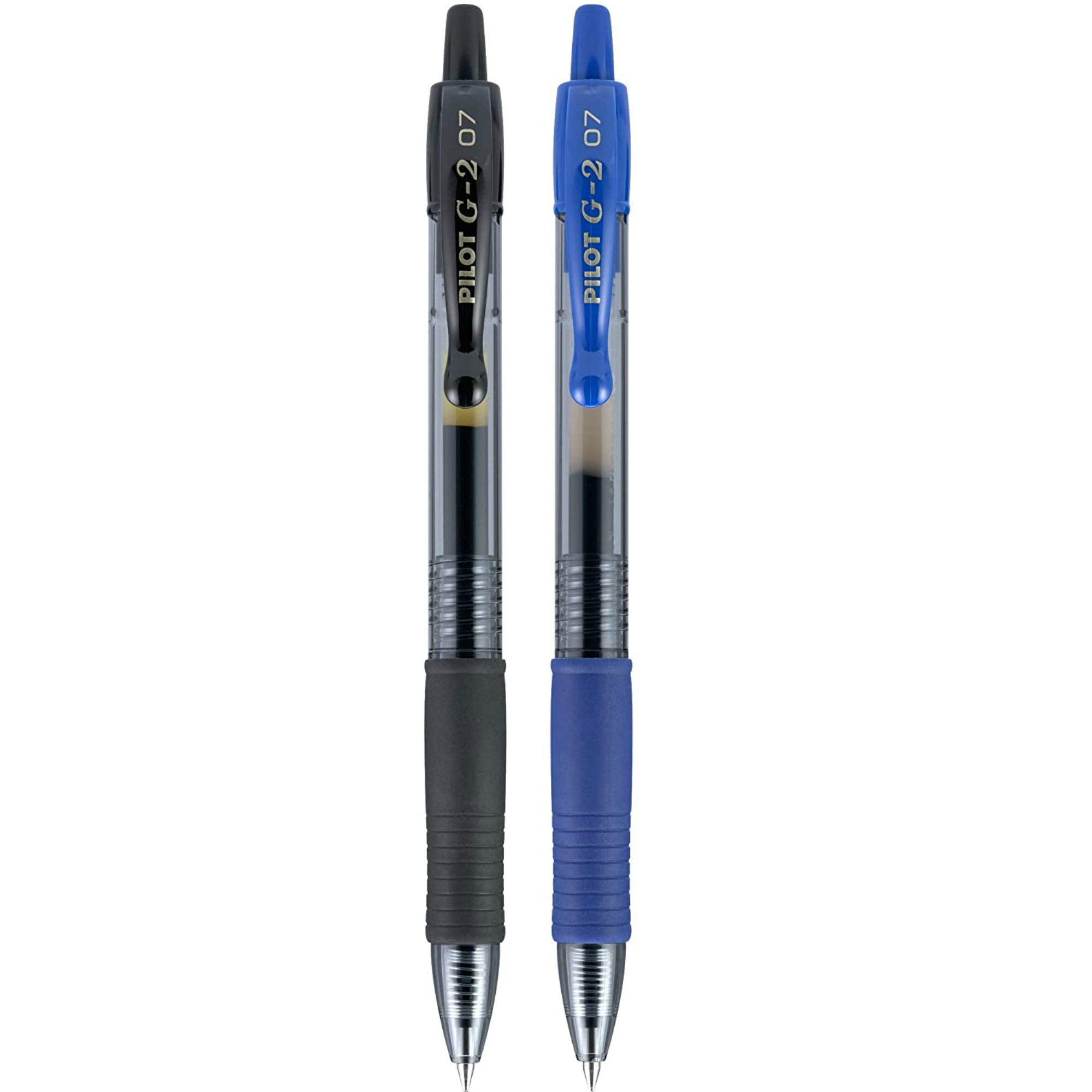PILOT G2 Pens 0.7 mm - Fine Point, Refillable & Retractable Ballpoint Pens, Pack of 10; 5 Black & 5 Blue