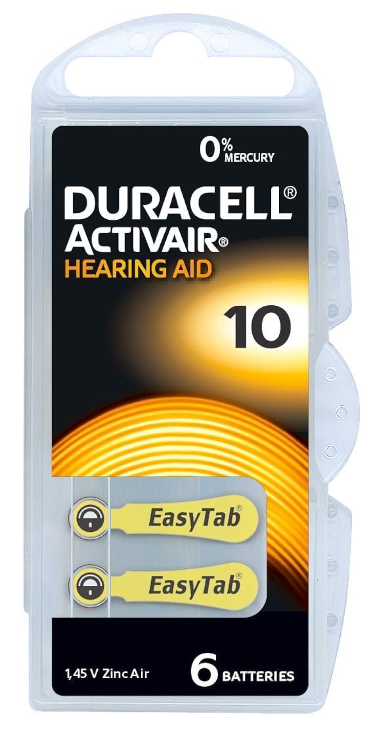 6 Duracell Hörgerätebatterien Größe: 10