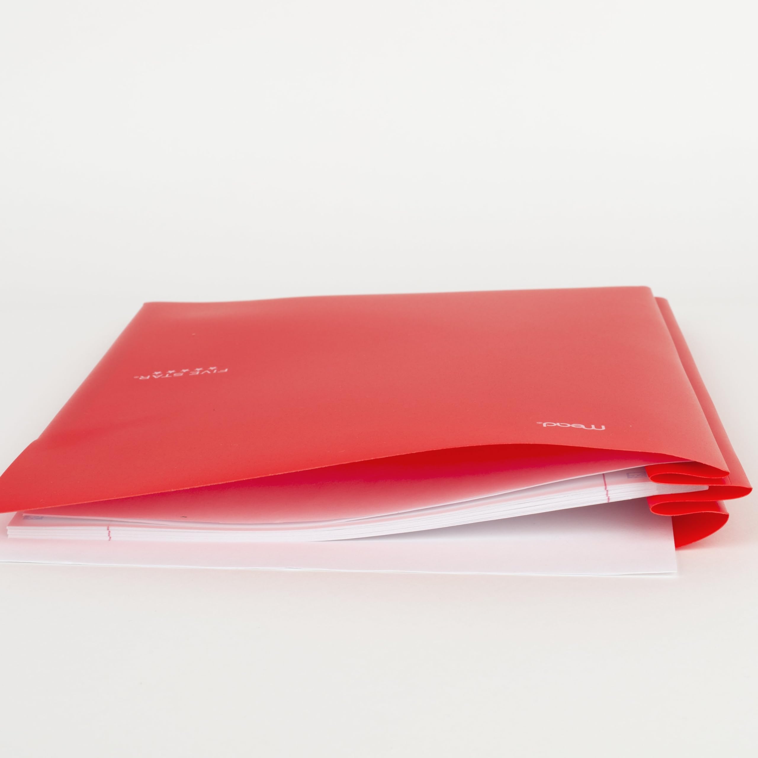 Five Star 2-Pocket Folder, 4 Pack, Plastic Folder with Prong Fasteners, Holds 8-1/2" x 11" Paper, Black, Fire Red, Forest Green, Pacific Blue (38140)