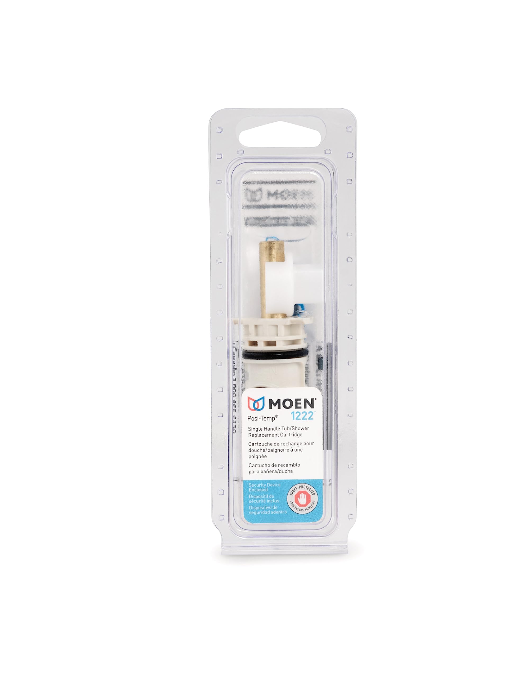 Moen 1222 One-Handle Posi-Temp Faucet Cartridge Replacement for Moen Tub Shower and Shower Only Configurations, Brass and Plastic