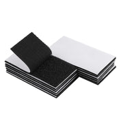 Melsan 2x4 Zoll selbstklebendes Klettband – 12 Sets – Klebender Verschluss für den Innen- und Außenbereich – Anstelle von Löchern und Schrauben, Schwarz