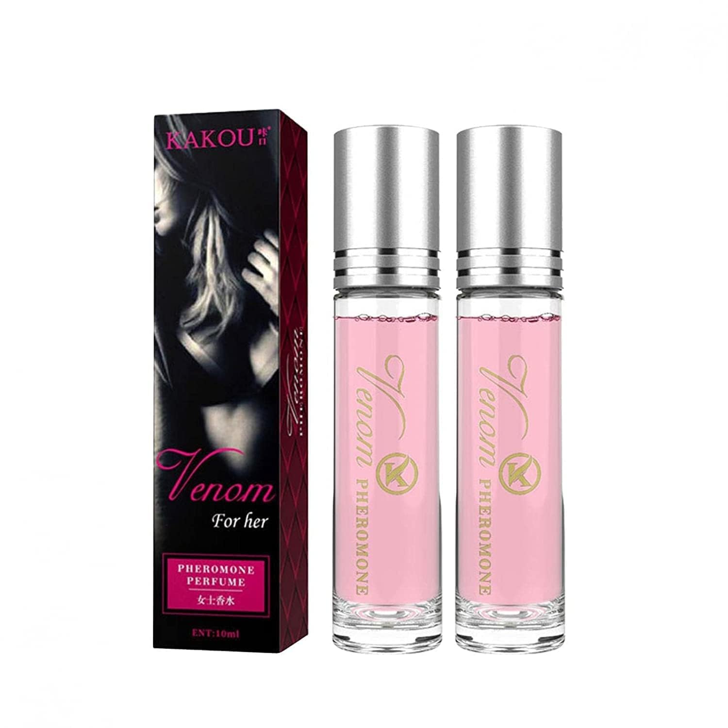 masatow Women Pheromone Perfume - Long-lasting and Addictive Personal Roll-on Pheromone Perfume Oil Fragrance - Cologne for Women to Attract Men (Pack of 2)