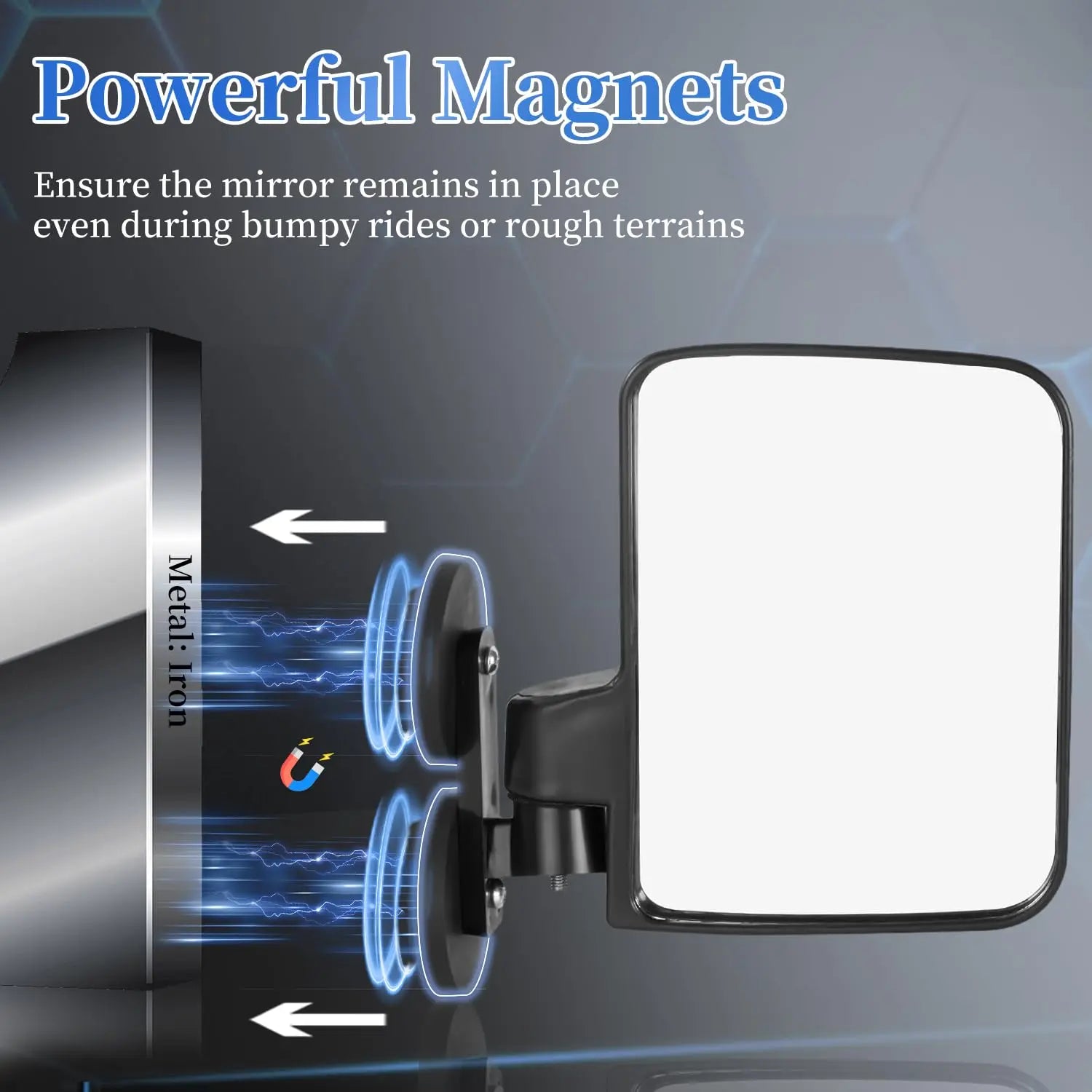 Universal Tractor Mirrors, Strong Magnetic Tractor Side Mirrors Compatible with Kubota B BX Mahindra John Deere Tractor Accessories