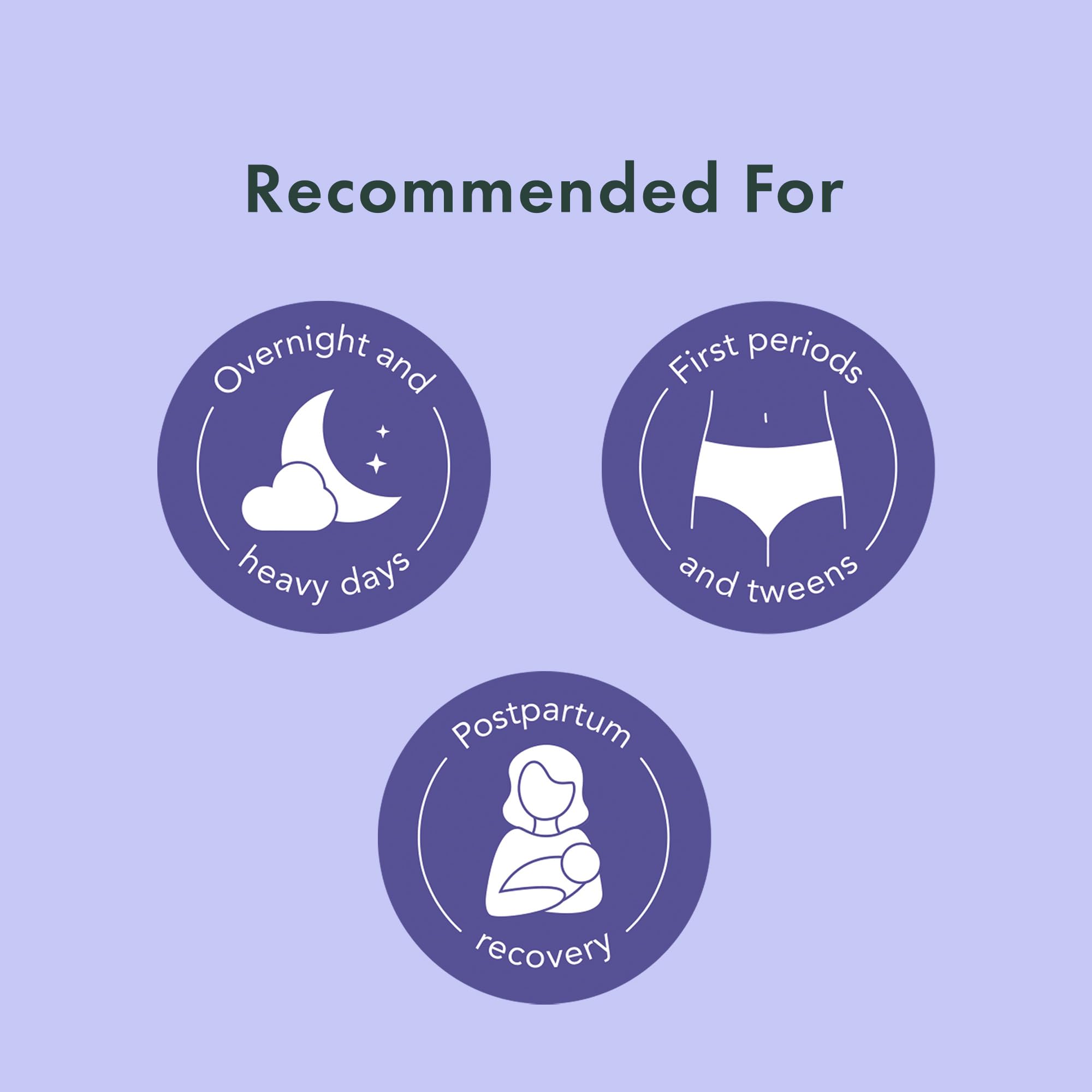 Rael Disposable Underwear for Women, Organic Cotton Cover - Postpartum Essentials, Leak Locker, Unscented, Maximum Coverage (Size S-M, 20 Count)