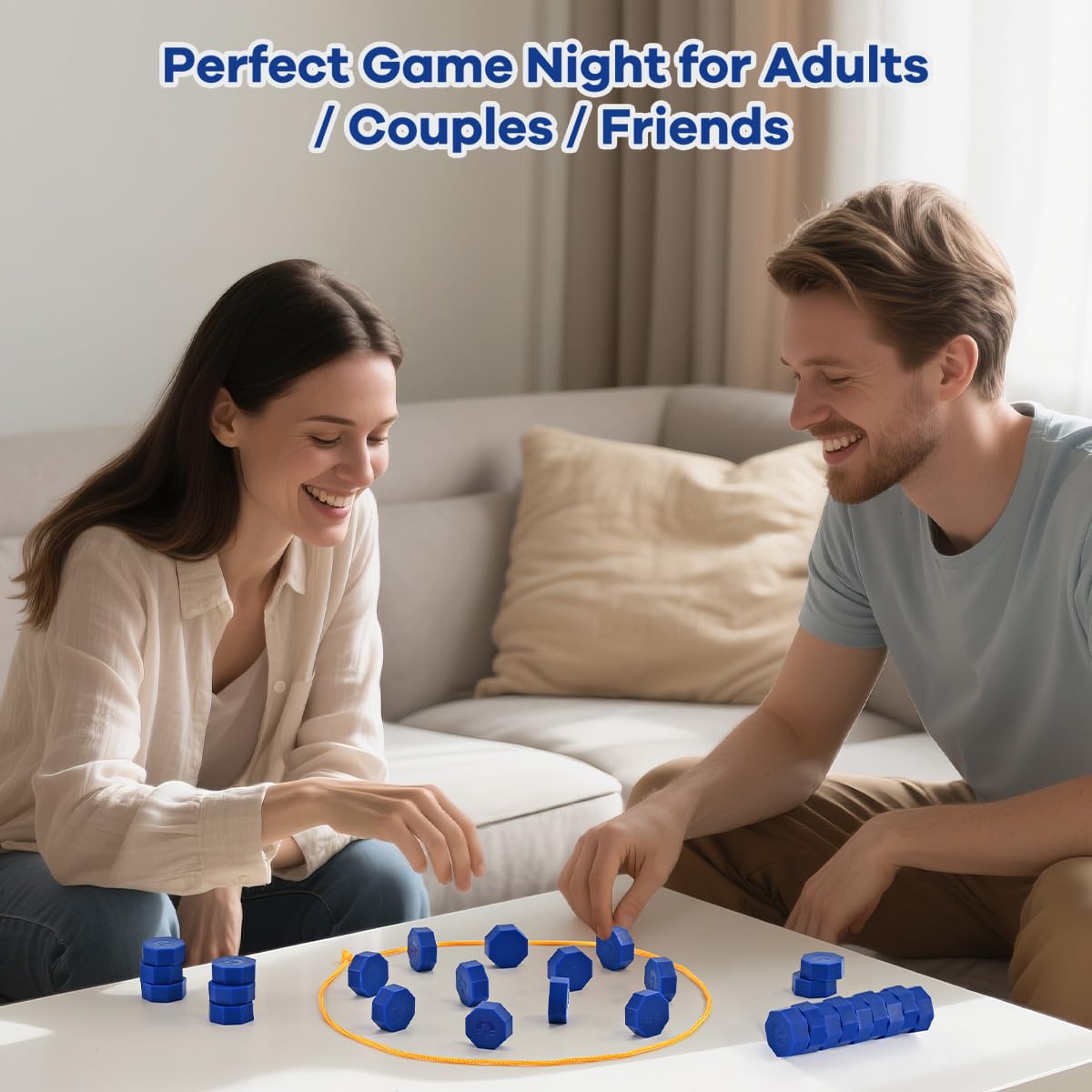 Bameca Magnet Game with String, Magnetic Chess Game for Family & Party & Travel & Camping - Puzzle Strategy Games, 2 Player Games for Kids & Adults