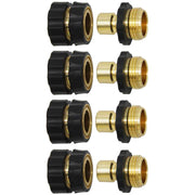 Twinkle Star 3/4 Inch Garden Hose Fitting Quick Connector Male and Female Set, 4 Set, Garden Hose Adapter, Quick Connect Hose Fittings, Garden Hose Connector, Hose Attachment