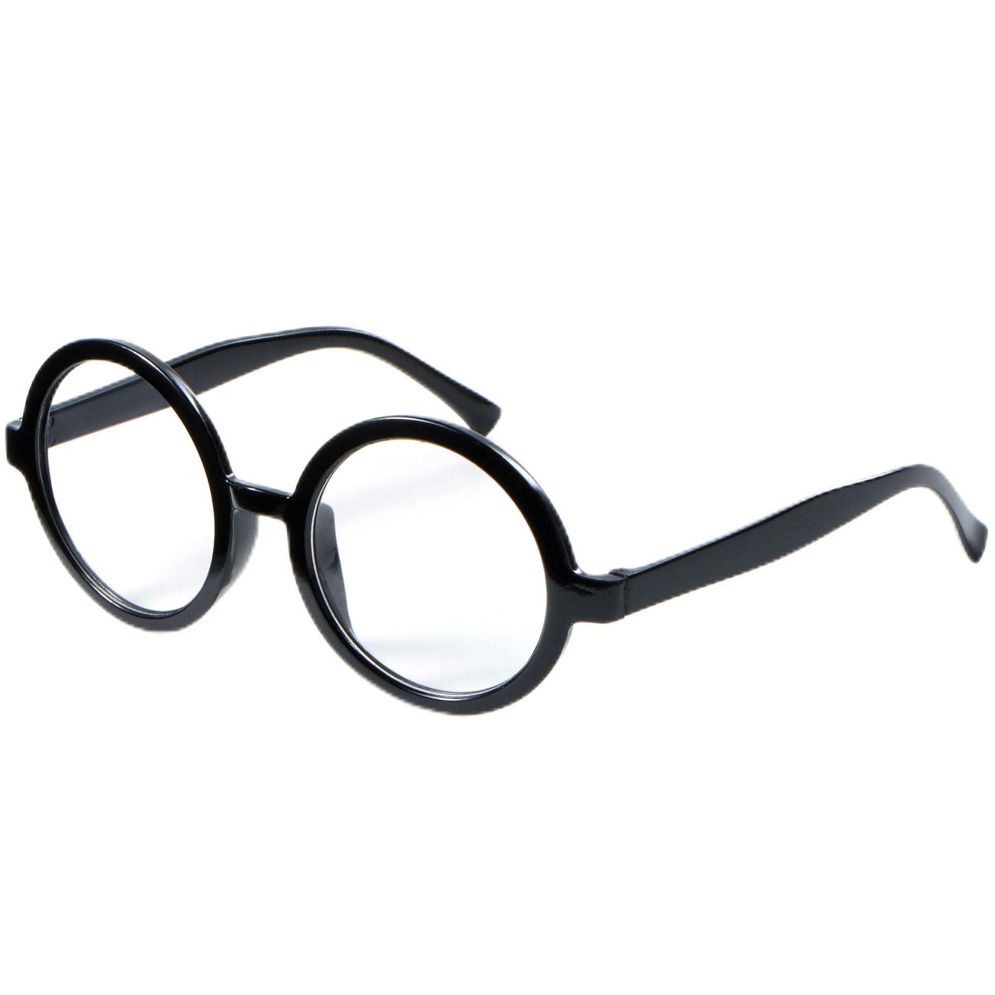 Spooktacular Creations Wizard Glasses, Halloween Black Round Glasses, Black Circle Eyeglasses for Kids & Adults Halloween Accessories Costume