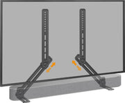 Perlegear Soundbar Mount with Adjustable Height, Sound bar Mount up to 15 lbs, Soundbar Mount Under TV or Above TV, Soundbar tv Mount Bracket with Detachable Long Extension Plates PGSM04B