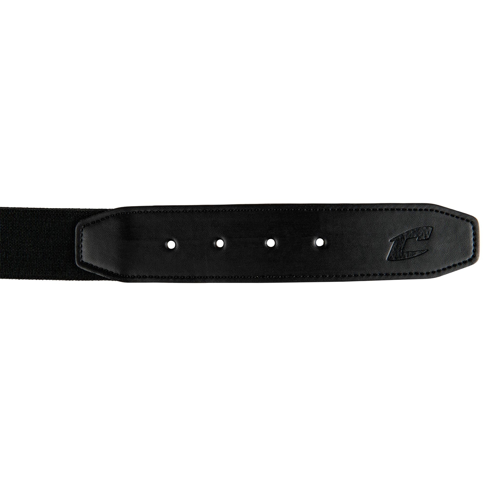 CHAMPRO Standard Baseball Belt with Leather Tab, Black, Unisex-Adult