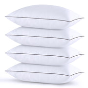HUXMEYSON Pillows Standard Size Set of 4, Bed Pillows Set of 4, Down Alternative Luxury Hotel Pillows for Sleeping and for Side and Back Sleepers