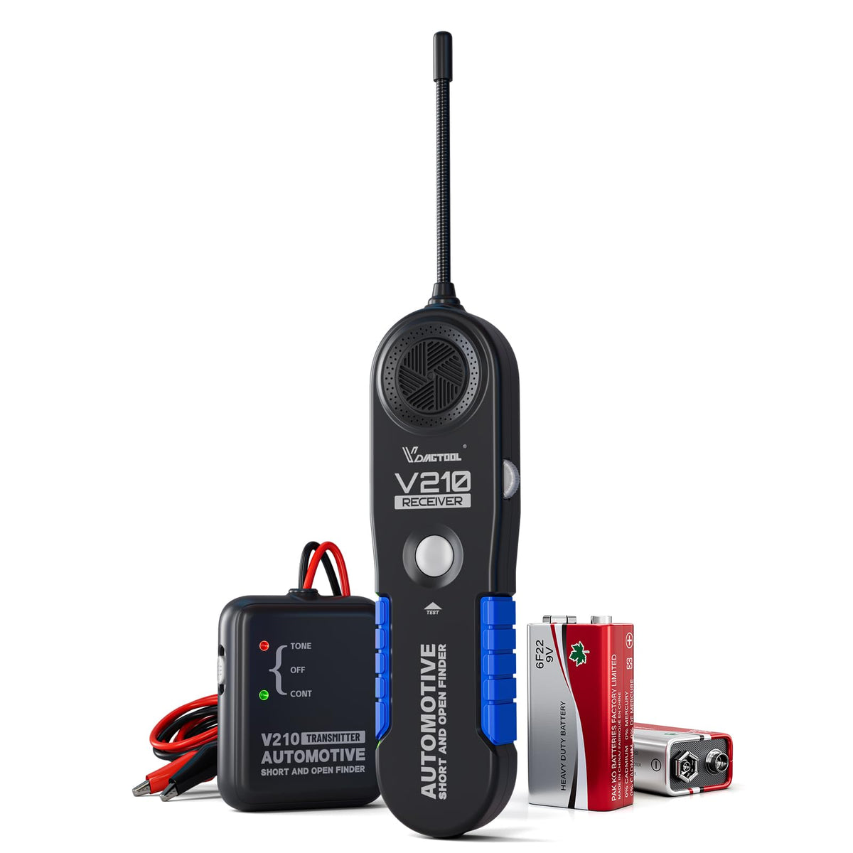 VDIAGTOOL V210 Wire Tracer Automotive Electrical Open & Short Finder Circuit Tester Wire Breaker Finder Fault Probe Cable Tracker Electrical DC 6-42V