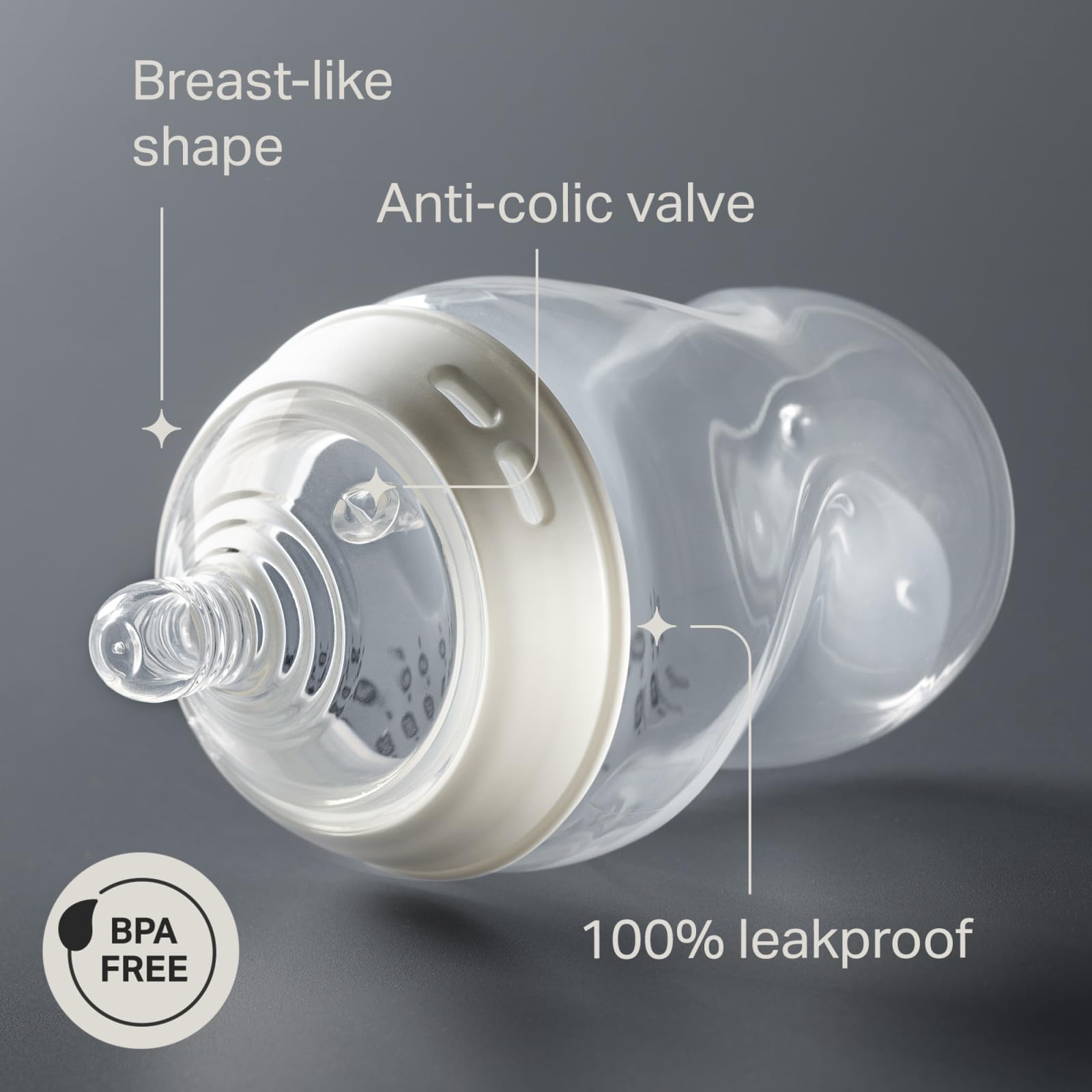 Tommee Tippee Natural Start Anti-Colic 9 oz BPA Free Baby Bottles, 0+ Months, Slow Flow Breast-Like Nipple, Self Sterilizing, Designed for Seamless Transition Between Bottle & Breast, Fiesta,Pack of 6