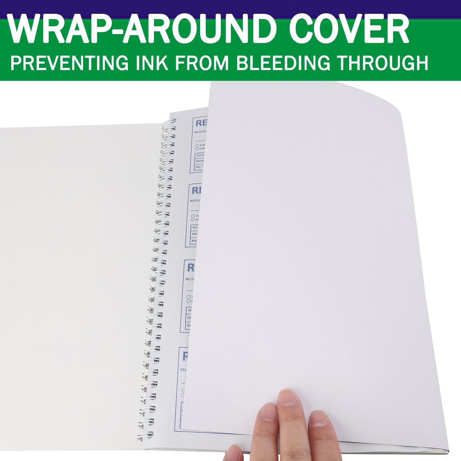 Money and Rent Receipt Book 2-Part Carbonless 7-5/8" x 11" Spiral Bound 200 Sets per Book 4 Receipts per Page(1pack)