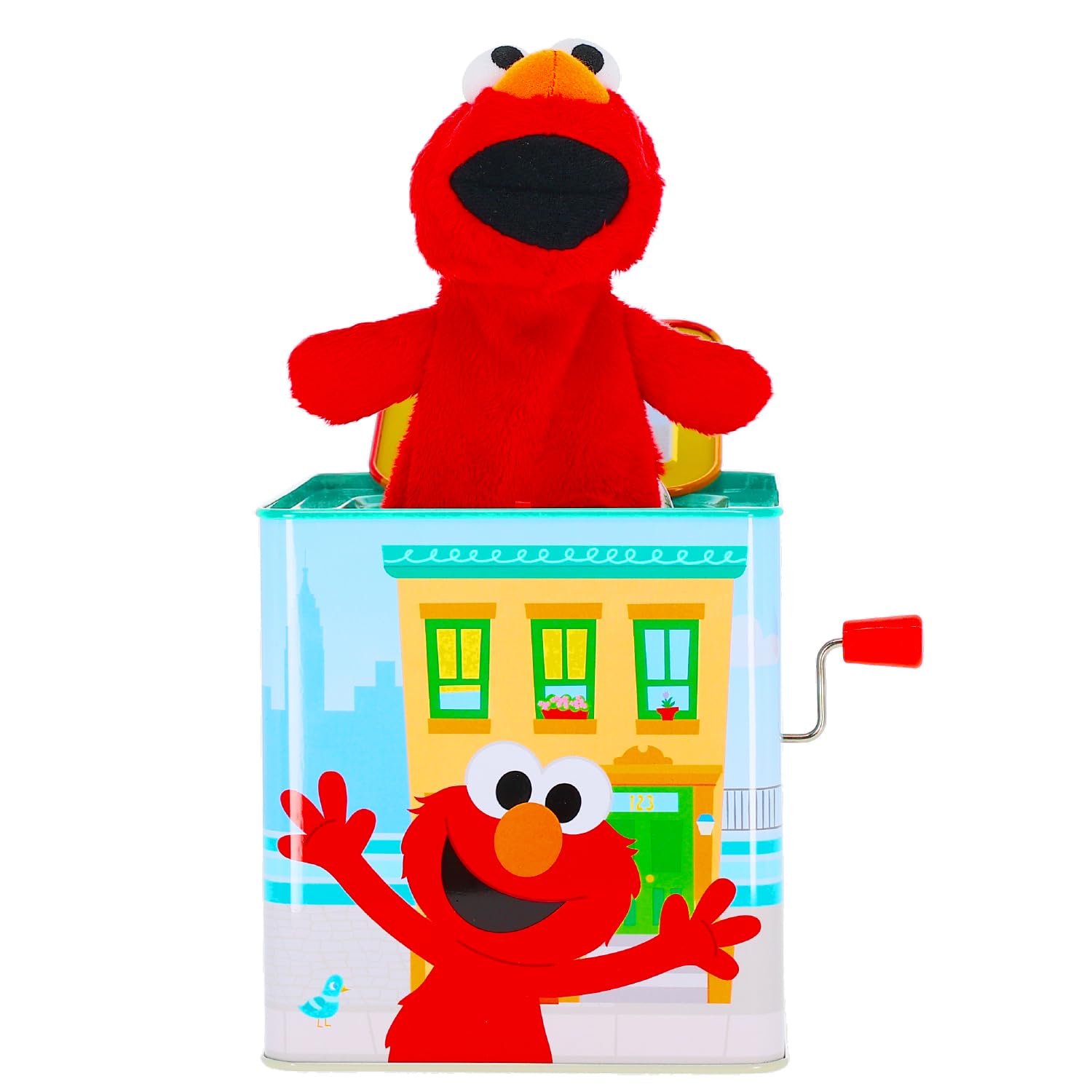 Kids Preferred Sesame Street Jack in the Box - Elmo Plush Toy for Toddlers 1-3, Developmental Toy