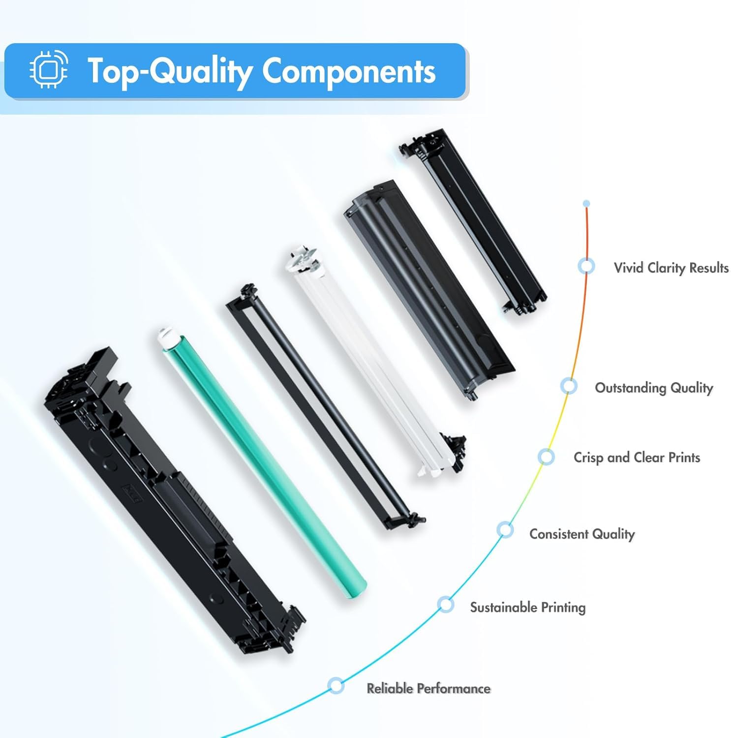 TRUE IMAGE Compatible Toner Cartridge Replacement for HP 202X CF500X CF500A 202A Color Laserjet Pro MFP M281fdw M281cdw M254dw M281fdn 281fdw M254 M281 Toner Printer (Black Cyan Yellow Magenta 4 Pack)