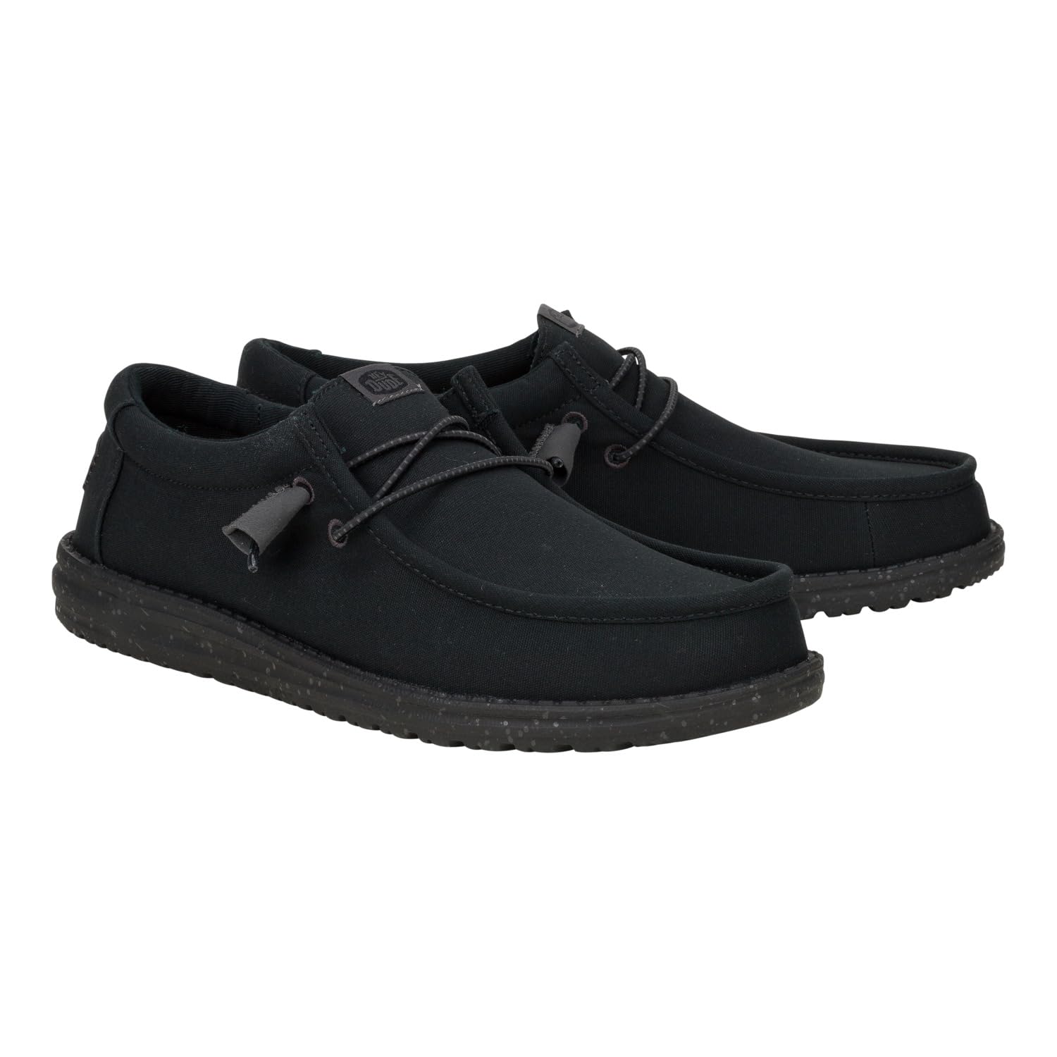 HEYDUDE Wally Canvas Mono Black/Clay Size 11, Men’s Shoes, Slip-on Loafers, Comfortable & Light-Weight