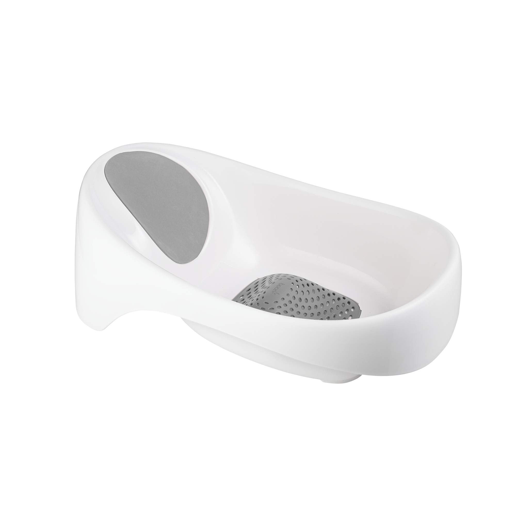 حوض استحمام الأطفال Boon Soak ذو 3 مراحل - حوض استحمام للأطفال بثلاثة أوضاع دعم للمواليد الجدد وحتى الأطفال الصغار - قابس تصريف متغير اللون لدرجة حرارة استحمام مثالية - رمادي - للأعمار من 0 إلى 18 شهرًا فما فوق