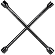 CARTMAN Professional 14 Inch Universal Heavy Duty Lug Wrench 4 Way Tire Iron Wrench, Black