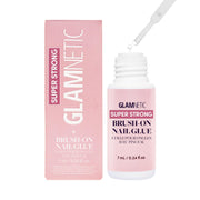 Glamnetic Super Strong Brush On Nail Glue | Brush Tip Applicator, Mess Free, Travel Friendly, Vegan | Durable & Long-Lasting | .24 fl. oz.
