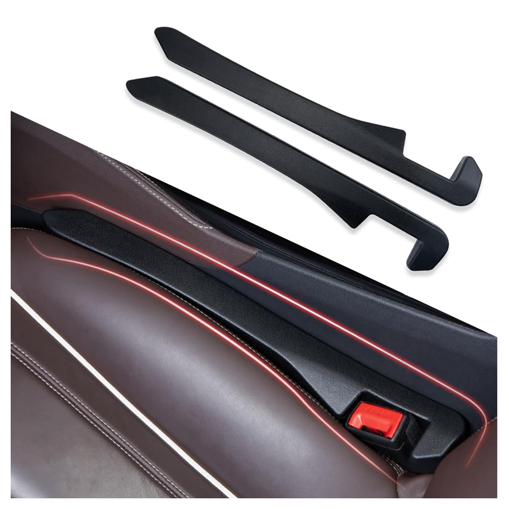 IHOTDER 2PCS Car Seat Gap Filler - Car Seat Gap Filler Organizer for Holding Phone,Key,Purse - Universal Car Gap Filler Fits Car Truck SUV Car Interior Accessories (Black/2PCS)...