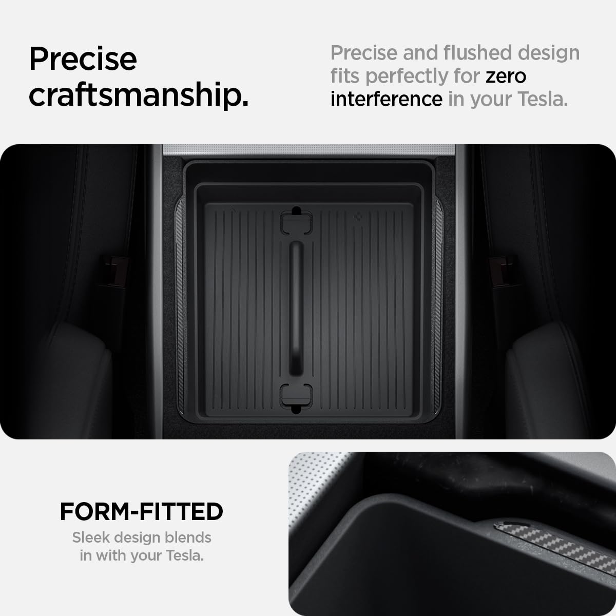 Spigen Armrest Console Organizer for Tesla Model Y Juniper (2025/26) & Model 3 Highland (2024/25)