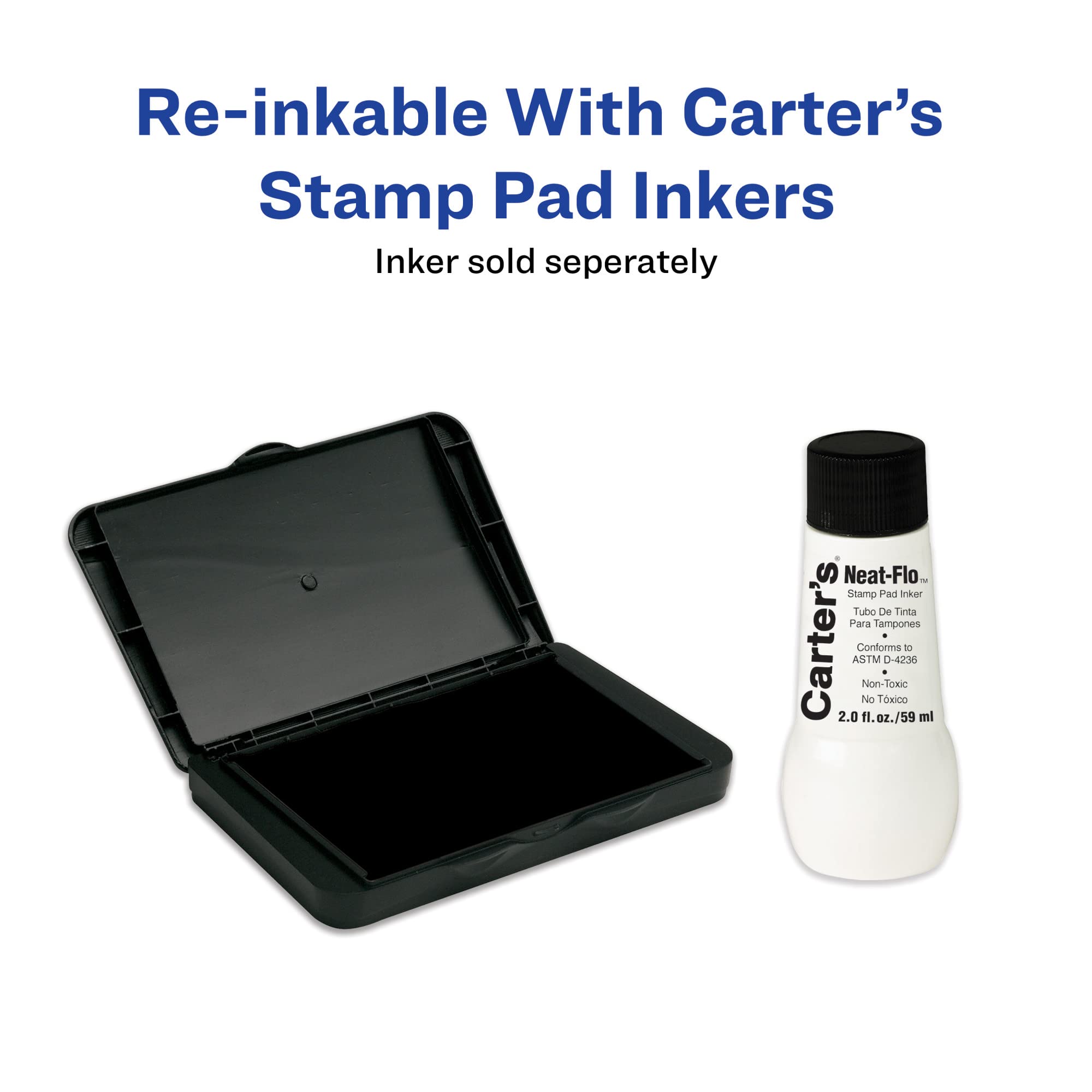 Avery Carter's Foam Stamp Pad, 2.75 x 4.25 Inch, Black, 1 Pad (21381)