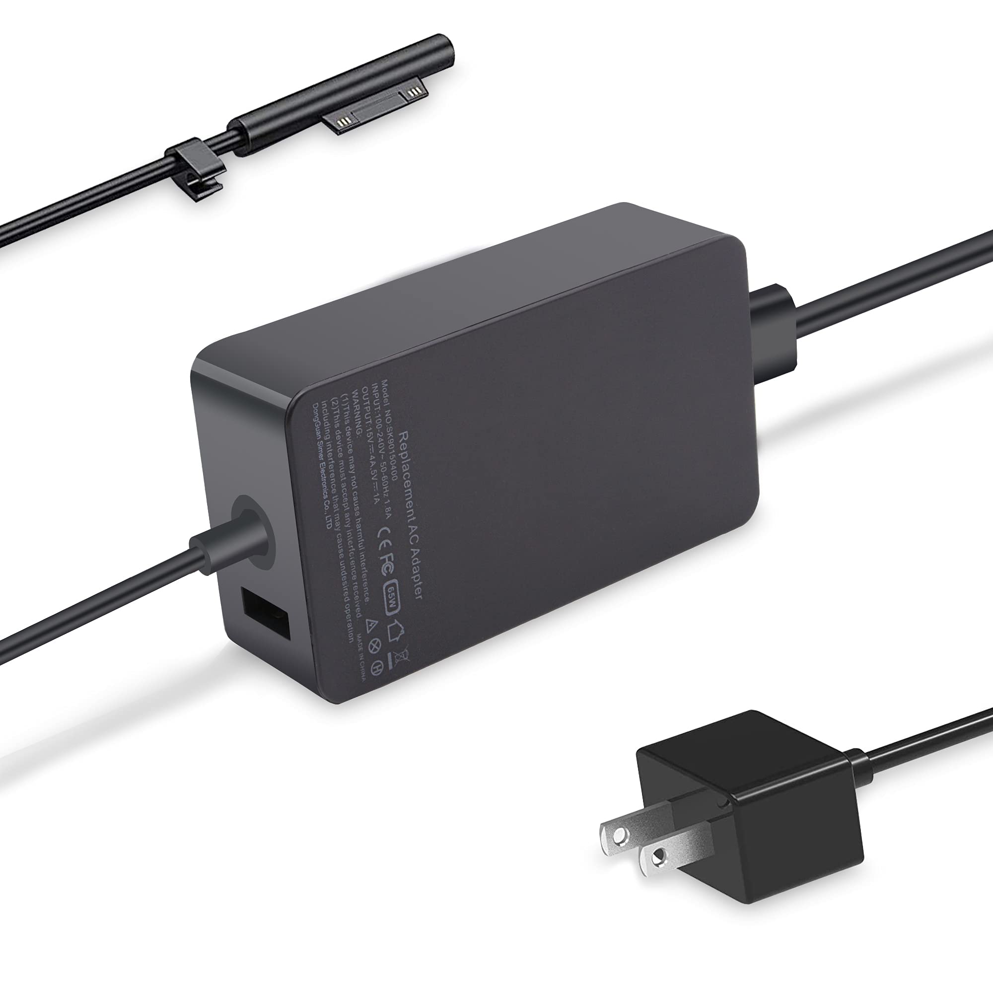 WENYAA 65W Surface Pro Laptop Charger Compatible with Microsoft Surface Pro 9 8 7 6 5 4 3 X Power Adapter,Surface Laptop 1 2 3,Compatible with Both Microsoft Surface Book Laptop/Tablet