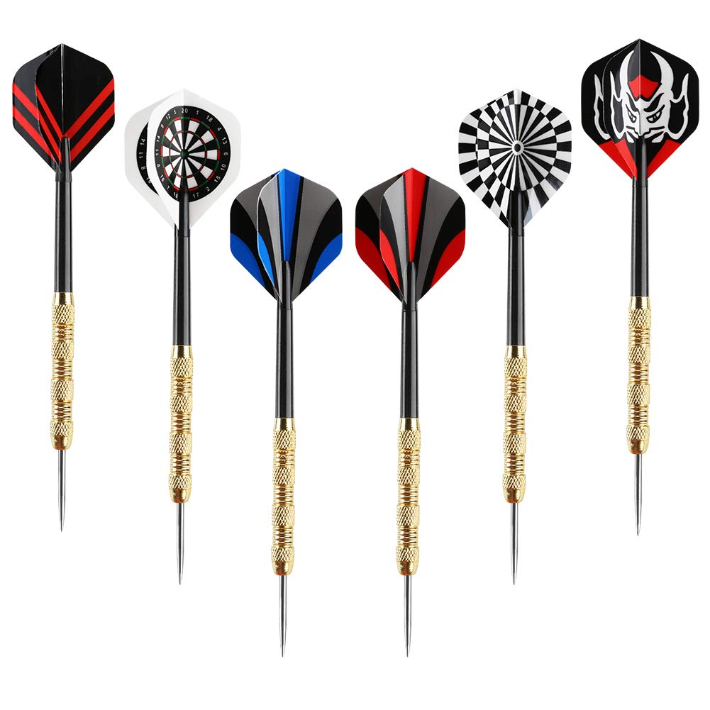 Accmor Metal Tip Darts, Steel Tip Darts, Professional Metal Darts, Darts Metal Tip Set, Metal Darts for Dartboard,18 pcs ﻿