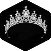Kamirola – Königinnen-Krone und Diademe Prinzessinnen-Krone für Frauen und Mädchen Kristall-Haarreifen für Braut, Prinzessin für Hochzeit und Party (01) (Silber)