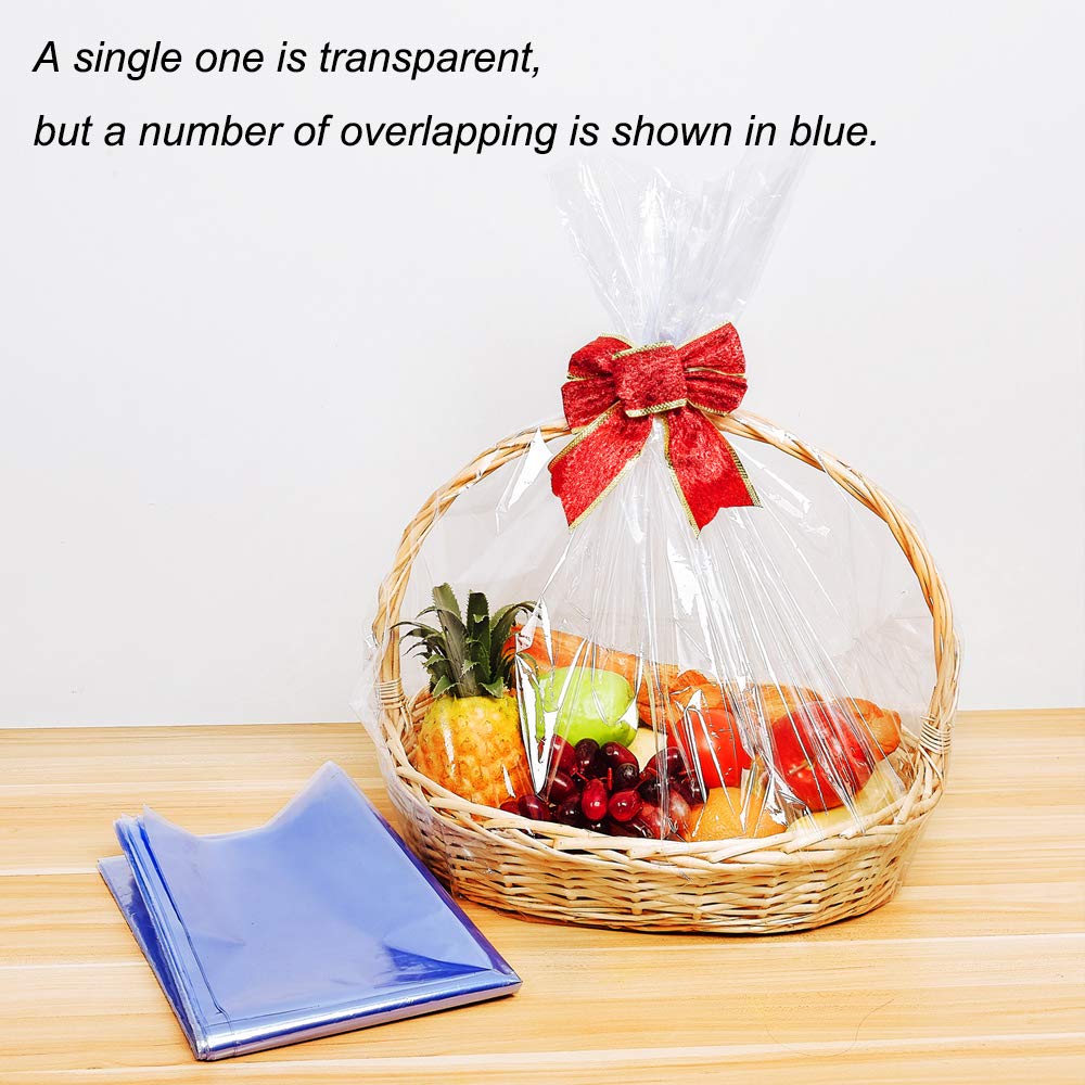 LazyMe Extra Large Jumbo Shrink Wrap Bags - Cellophane Bags for Gift Baskets - 40x47 Inch (5 Pcs, XXXL)