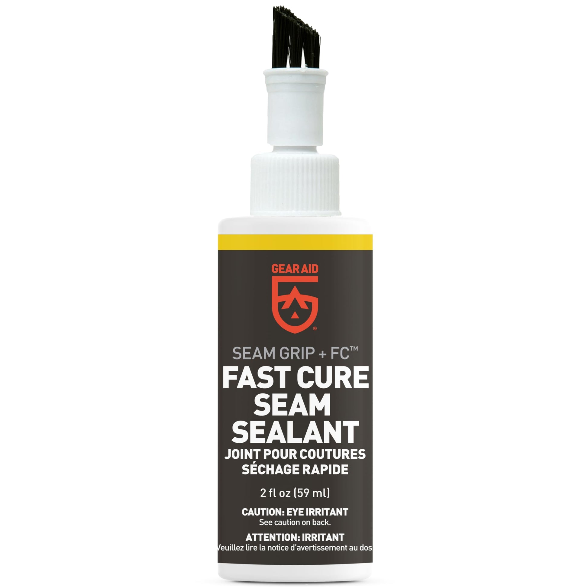 GEAR AID Seam Grip FC Fast Cure Sealant for Sealing Seams on Tents, Rainflies, Shelters, Awnings, Tarps and Pop-ups Made of Nylon, Vinyl, Clear, 2 fl oz