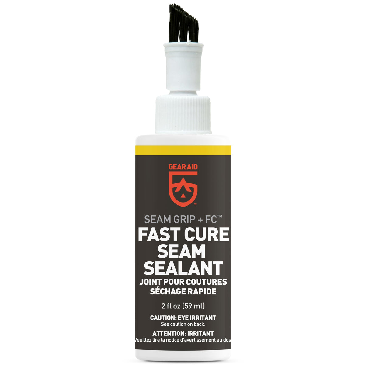 GEAR AID Seam Grip FC Fast Cure Sealant for Sealing Seams on Tents, Rainflies, Shelters, Awnings, Tarps and Pop-ups Made of Nylon, Vinyl, Clear, 2 fl oz