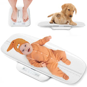 Babywaage, multifunktionale Babywaage, Tierwaage für Welpen, Katzen, Erwachsenenwaage bis 150 kg, genaue Digitalwaage mit Hold-Funktion, 68 cm Höhenmessung, 5 Einheiten, LED-Bildschirm