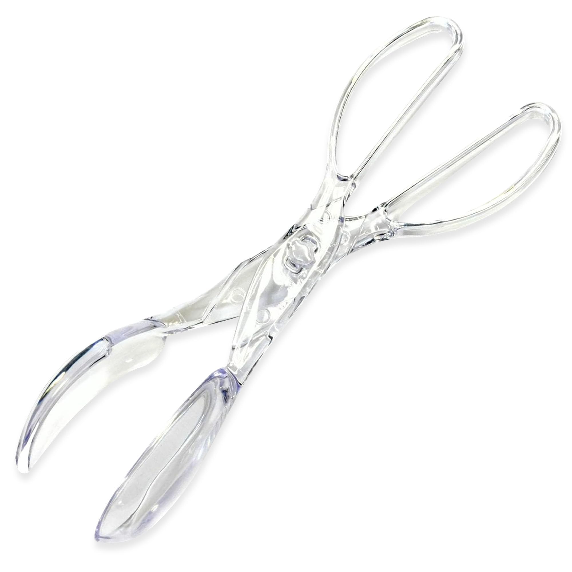 Chef Craft Premium Salad Scissor Tongs, 11.25 inch, Clear