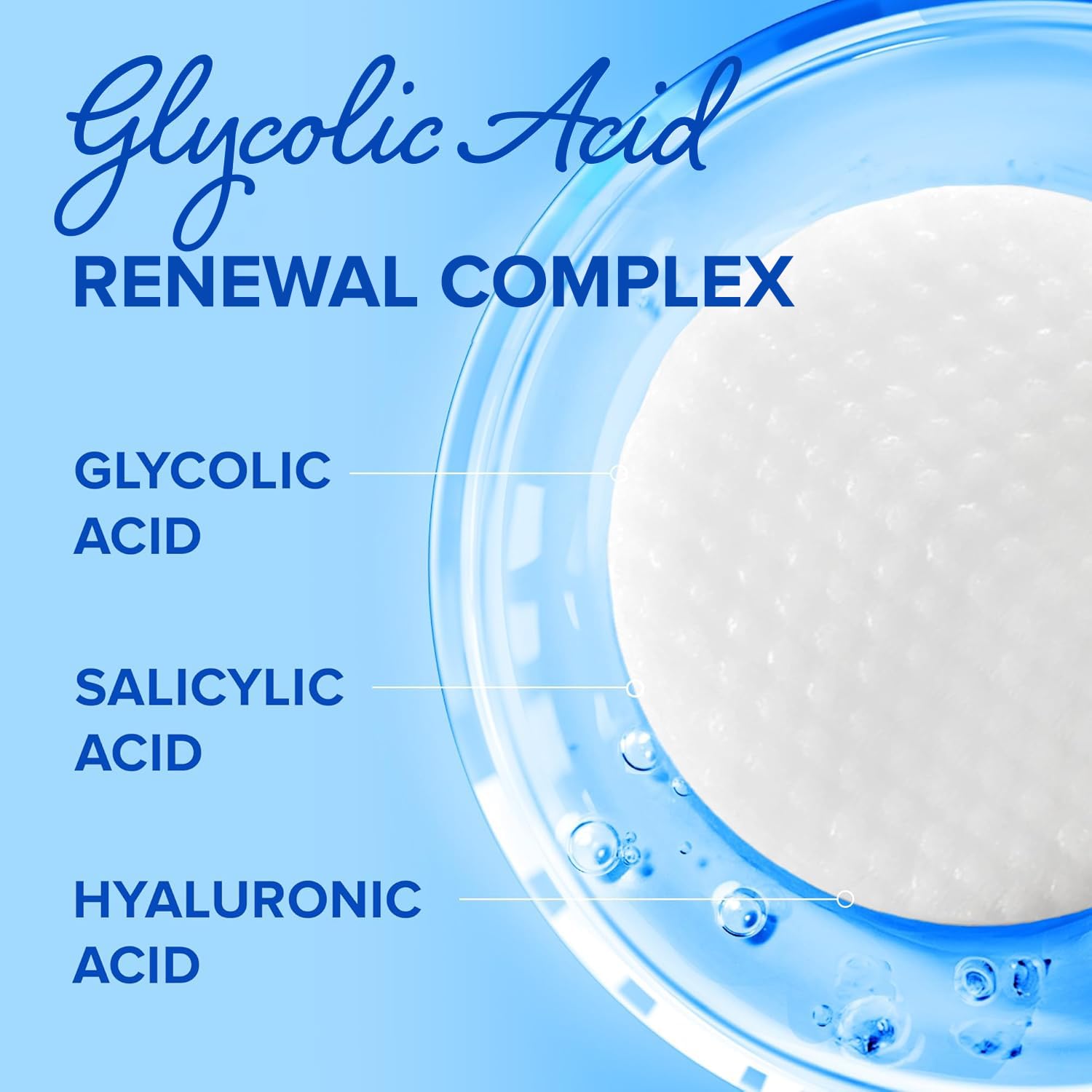 MAREE Glycolic Acid Pads - Toner Pads for Face Cleansing - Exfoliating Pad with Tea Tree Oil, Salicylic Acid & Vitamins E, B3, B5 - Facial Polishes & Peels, Skin Pore Resurfacing & Radiance - 50 Count