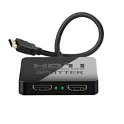 4K-HDMI-Splitter 1 Eingang 2 Ausgänge Spiegelanzeige nicht erweiterbar, dualer HDMI-Splitter-Hub für zwei Monitore, Multi-Screen-Anzeigen, Audiosynchronisation, kompatibel mit MacBook Laptop Desktop PC Grafikkarte TV