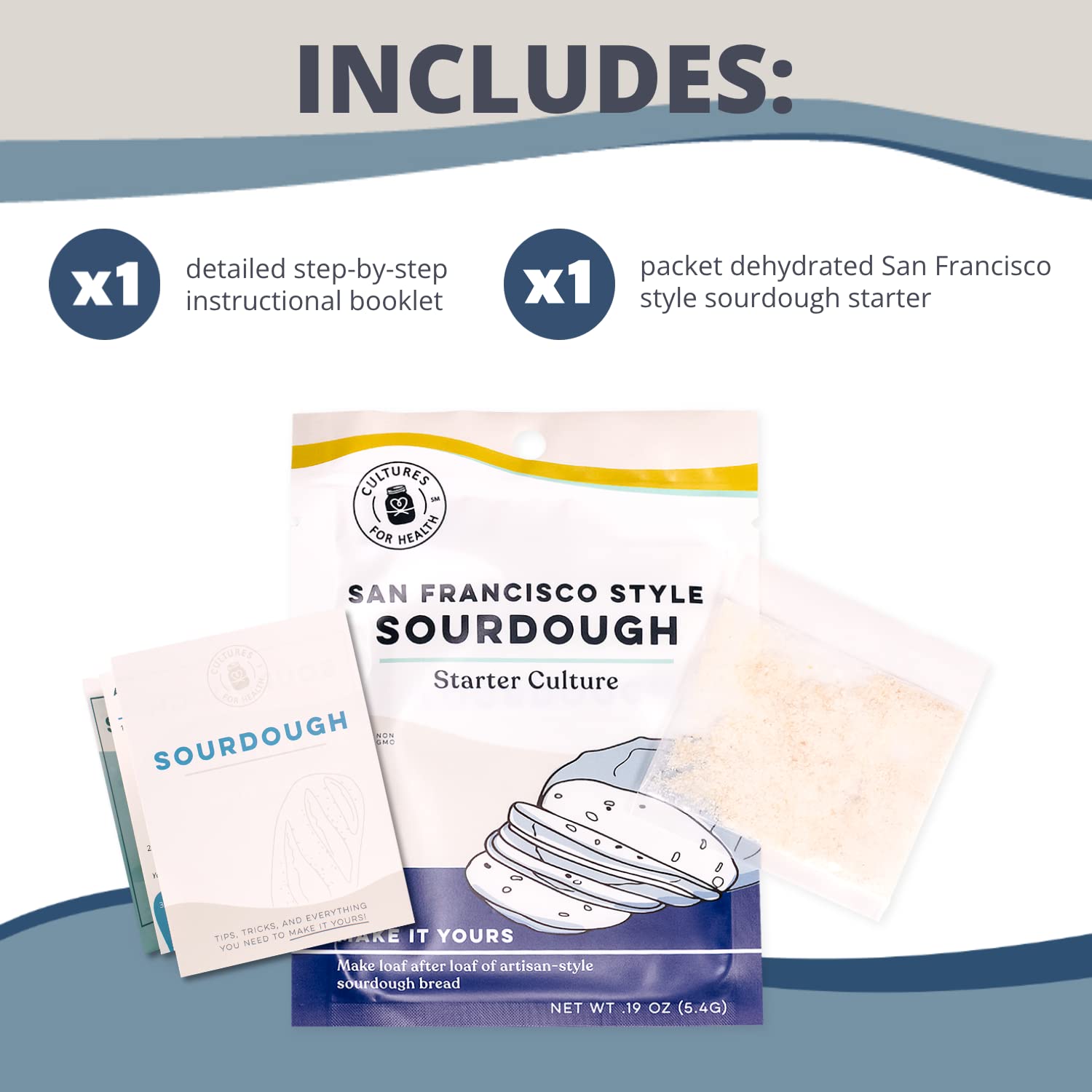 Cultures for Health San Francisco Sourdough Style Starter Culture | Homemade Artisan Bread | Heirloom, non-GMO | Live Culture Bread Mix | Easy to Follow Recipe