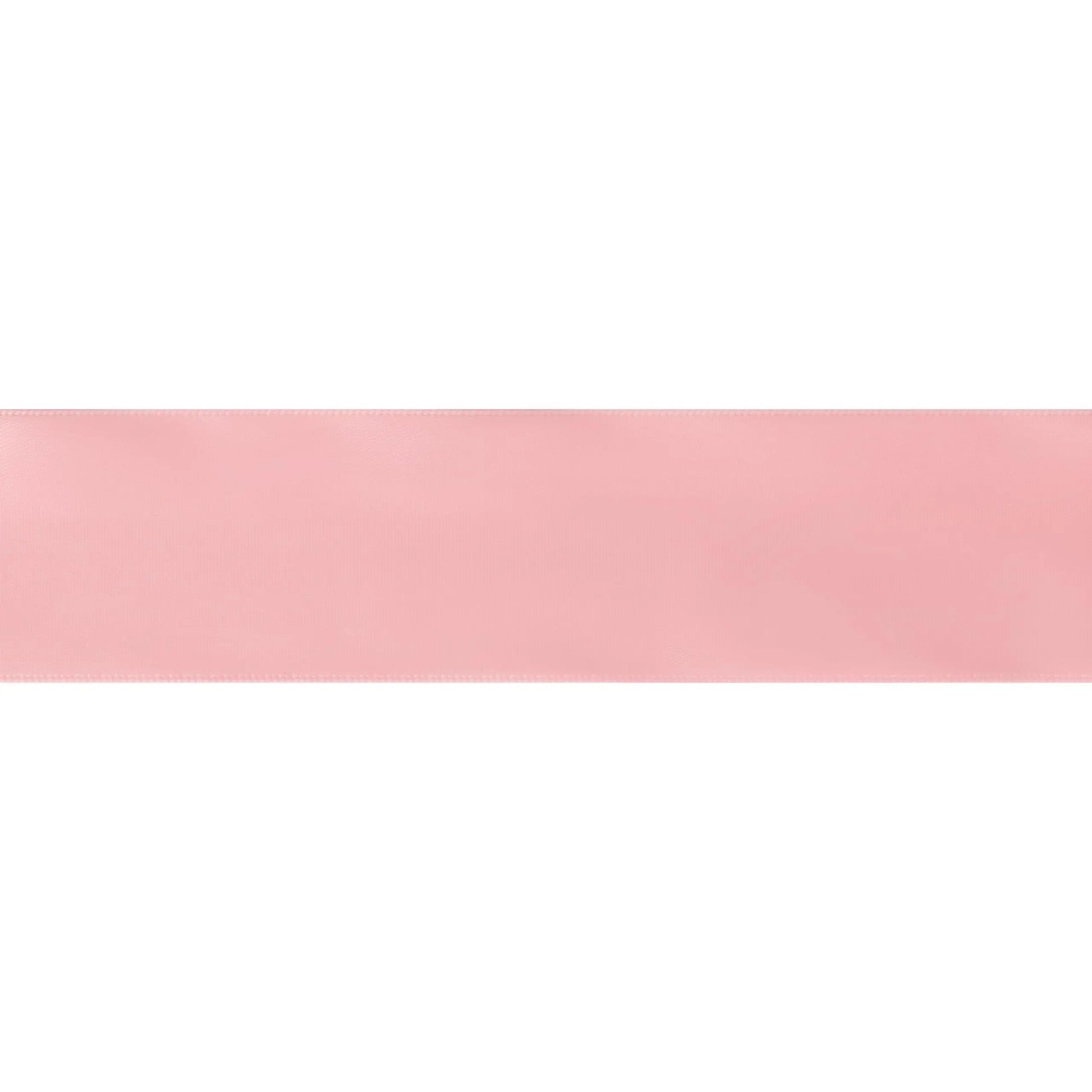 Berwick Offray Wide Double Face Satin Ribbon, Light Pink, 1 1/2 in x 12 ft (38 mm x 3.6 m)