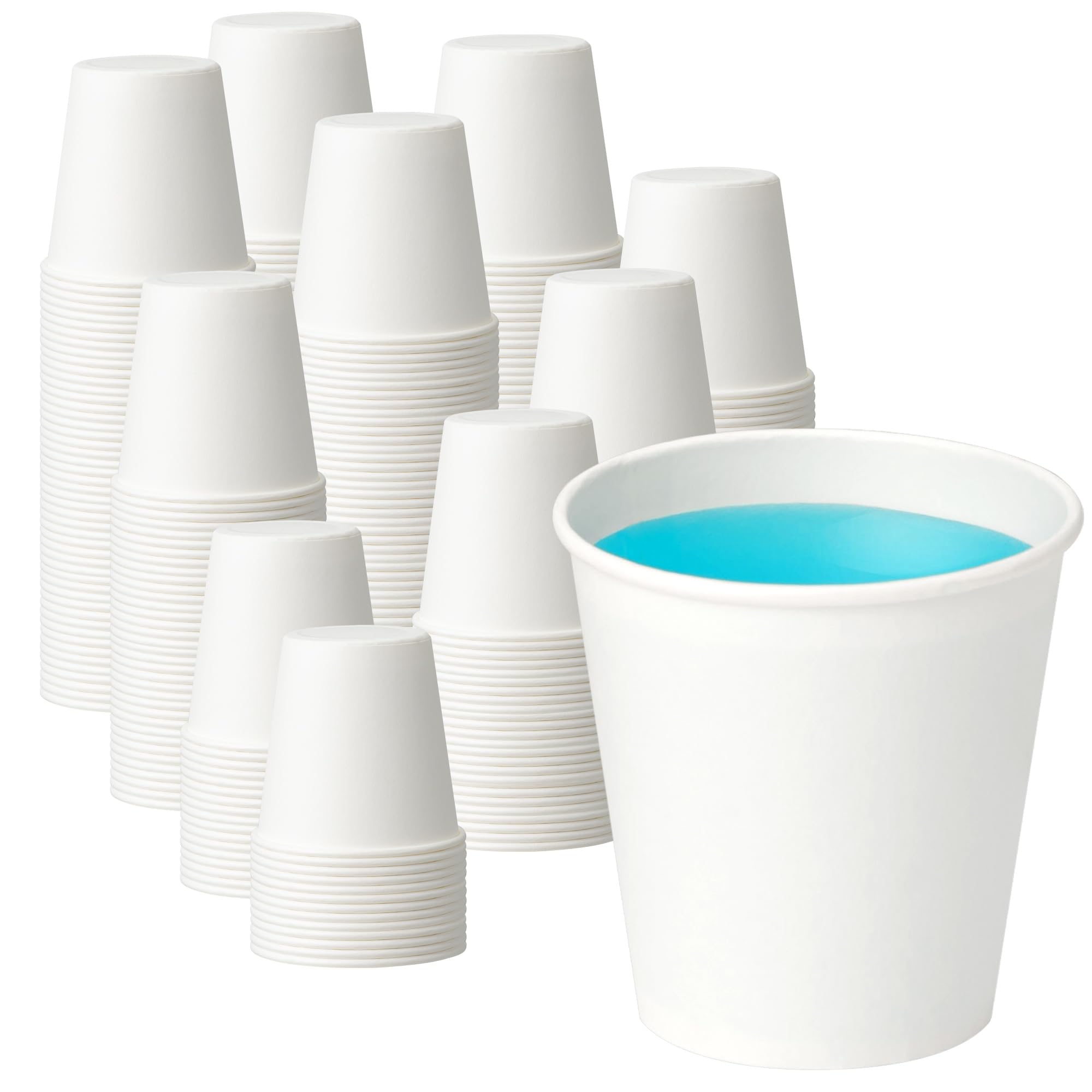 VPACKDUO 200 Pack 3 oz Bathroom Paper Cups, Small Bathroom Cups, Food-Safe Mouthwash Paper Cups, Leak-Free Small Disposable Coffee Cups for Daily Use, Travel and Camping
