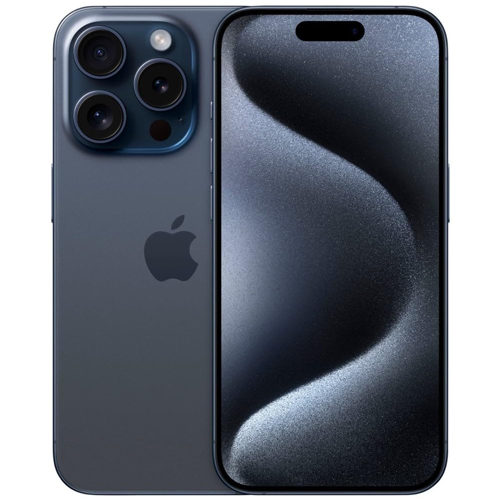 Apple iPhone 15 Pro Max, 256GB, Blue Titanium - Unlocked (Renewed)